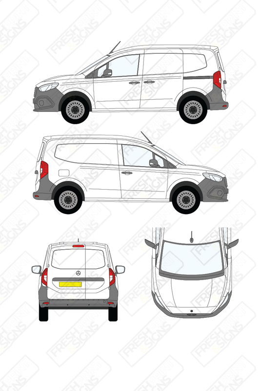 Van Graphics - Mercedes | Citan | 2023-2025 | Short Wheelbase (L1) | Panelled Rear Doors