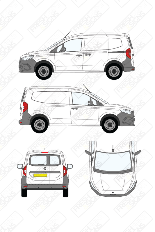 Van Graphics - Mercedes | Citan | 2023-2025 | Short Wheelbase (L1) | With Rear Windows