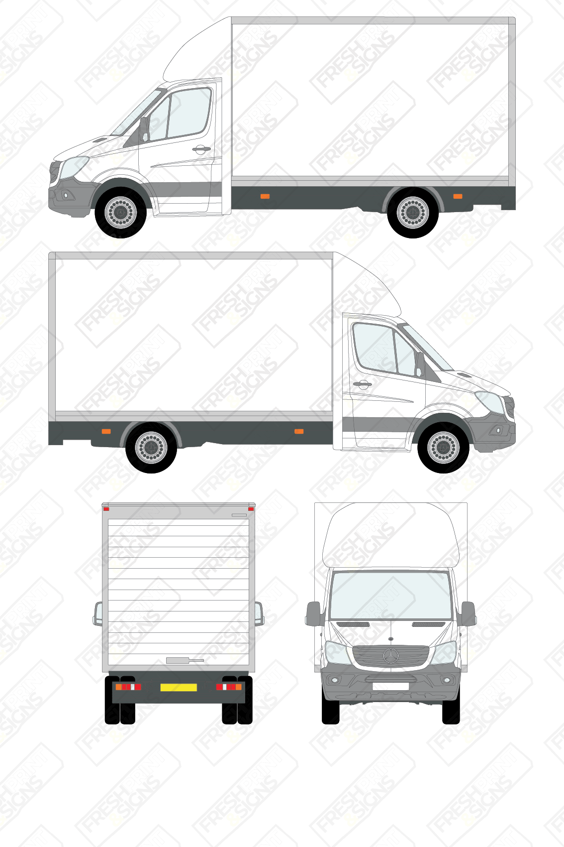 Van Graphics - Mercedes | Sprinter Luton | 2013-2018 | No Tail Lift