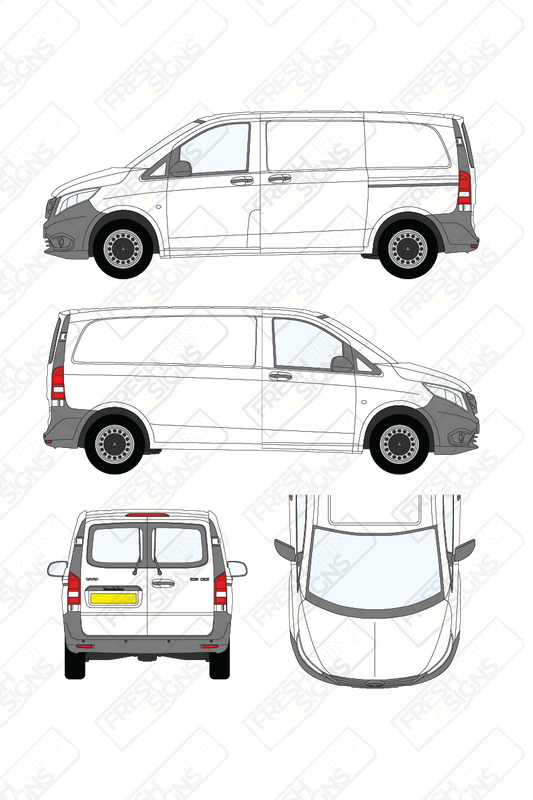 Van Graphics - Mercedes | Vito | 2015-2025 | Short Wheelbase (L1) | With Rear Windows