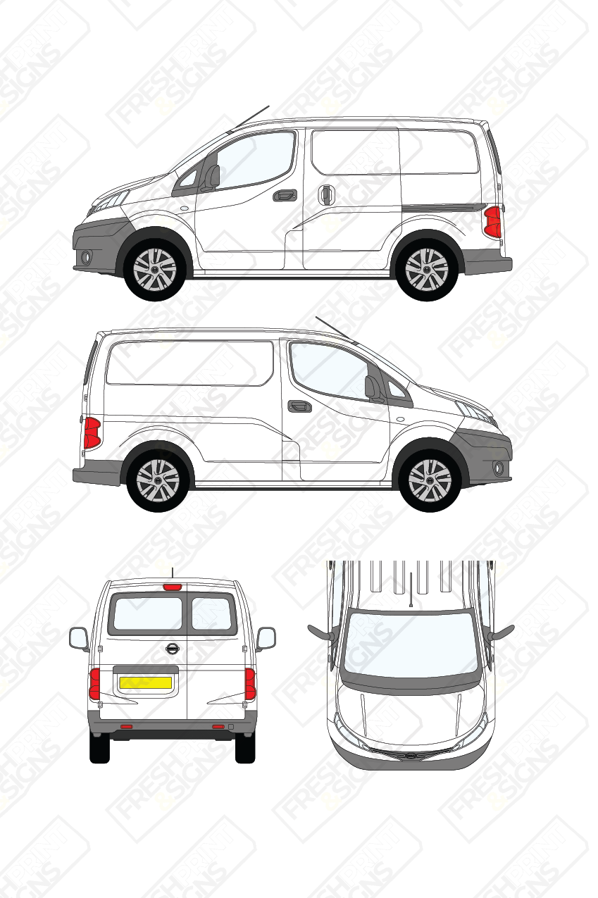 Van Graphics - Nissan | NV200 | 2009-2017 | With Rear Windows