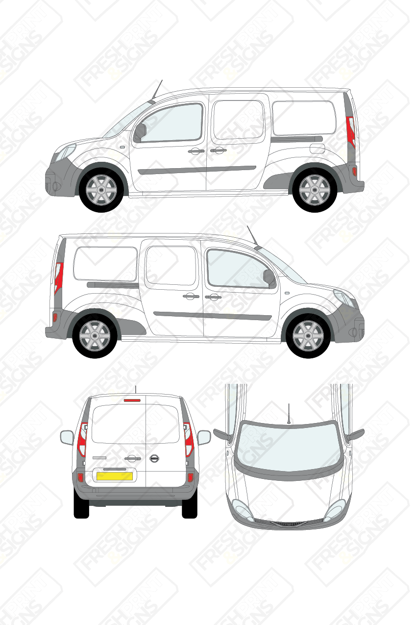 Van Graphics - Nissan | NV250 | 2019-2022 | Long Wheelbase (L2) | Panelled Rear Doors