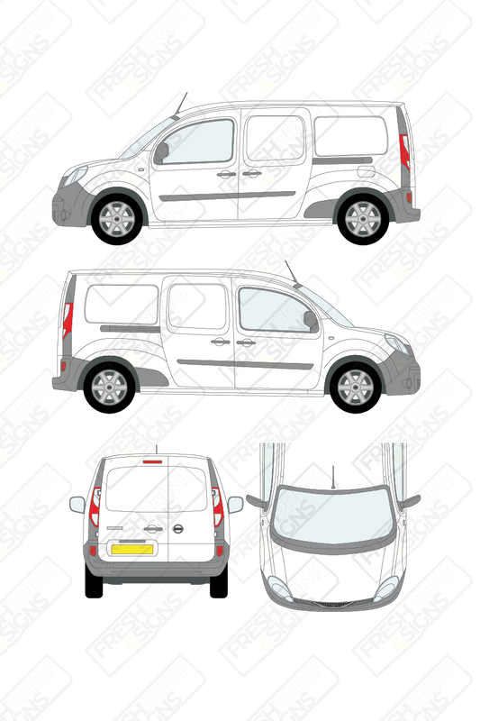 Van Graphics - Nissan | NV250 | 2019-2022 | Long Wheelbase (L2) | Panelled Rear Doors