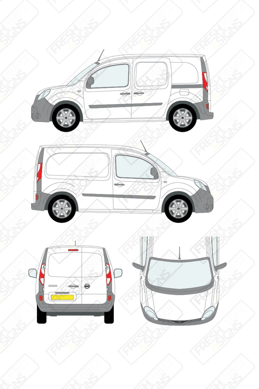Van Graphics - Nissan | NV250 | 2019-2022 | Short Wheelbase (L1) | Panelled Rear Doors