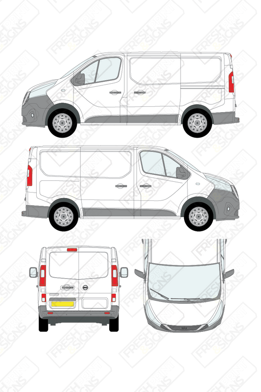 Van Graphics - Nissan | NV300/Primastar | 2017-2022 | Short Wheelbase (L1) | Low Roof (H1) | Panelled Rear Doors