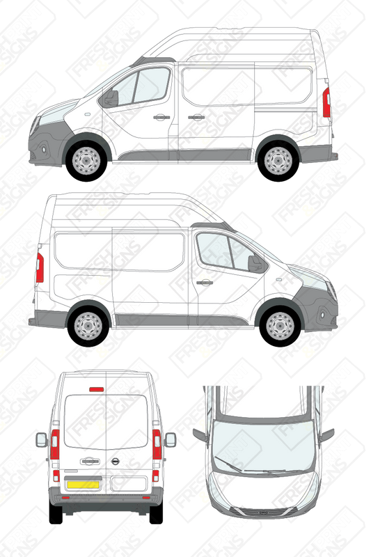 Van Graphics - Nissan | NV300/Primastar | 2017-2022 | Short Wheelbase (L1) | Medium Roof (H2) | Panelled Rear Doors