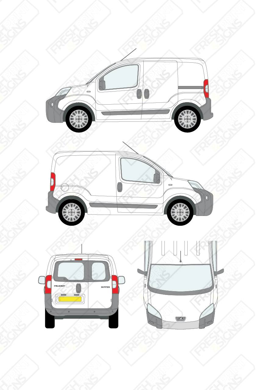 Van Graphics - Peugeot | Bipper | 2008-2018 | With Rear Windows