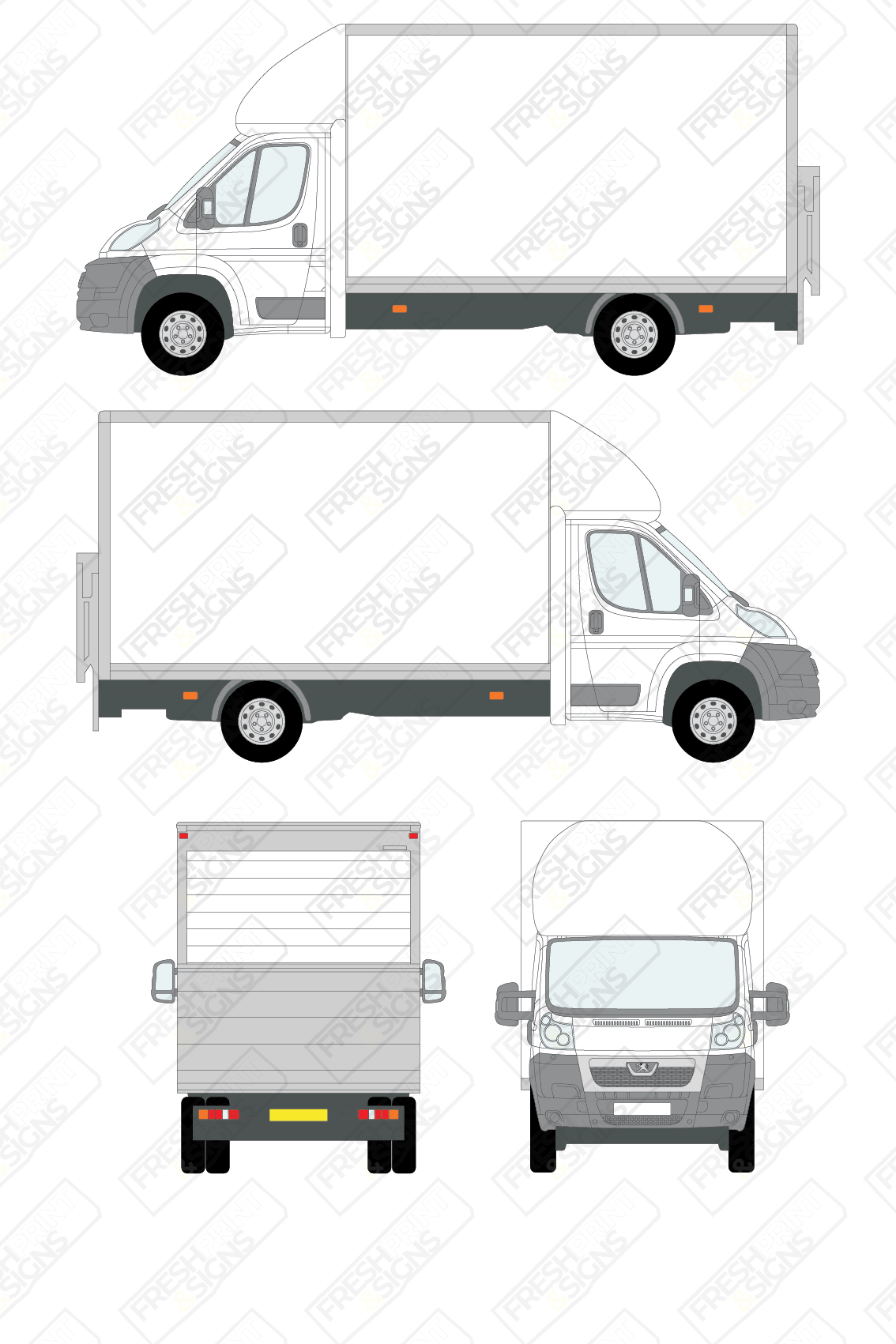 Van Graphics - Peugeot | Boxer Luton | 2006-2014 | With Tail Lift