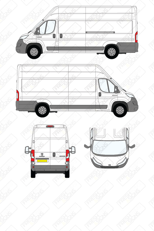 Van Graphics - Peugeot | Boxer | 2014-2025 | Extra-Long Wheelbase (L4) | High Roof (H3) | Panelled Rear Doors