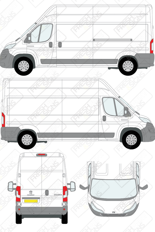 Van Graphics - Peugeot | Boxer | 2014-2025 | Long Wheelbase (L3) | High Roof (H3) | Panelled Rear Doors