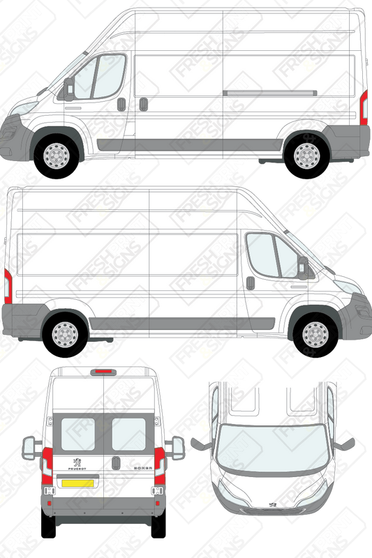 Van Graphics - Peugeot | Boxer | 2014-2025 | Long Wheelbase (L3) | High Roof (H3) | With Rear Windows