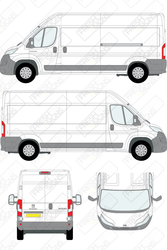 Van Graphics - Peugeot | Boxer | 2014-2025 | Long Wheelbase (L3) | Medium Roof (H2) | Panelled Rear Doors