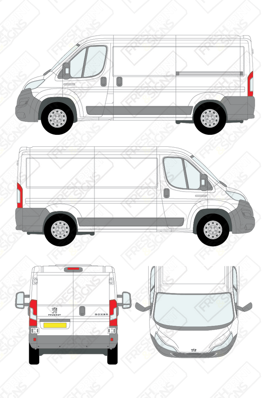 Van Graphics - Peugeot | Boxer | 2014-2025 | Medium Wheelbase (L2) | Low Roof (H1) | Panelled Rear Doors