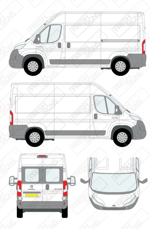 Van Graphics - Peugeot | Boxer | 2014-2025 | Medium Wheelbase (L2) | Medium Roof (H2) | With Rear Windows