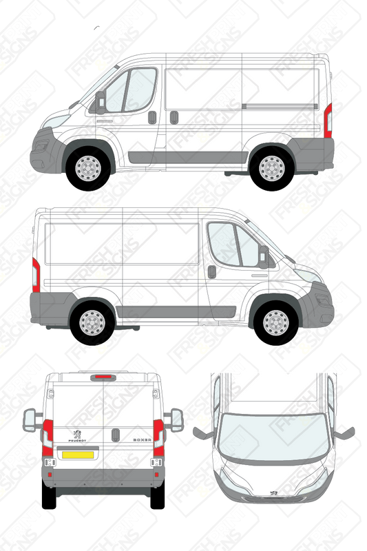 Van Graphics - Peugeot | Boxer | 2014-2025 | Short Wheelbase (L1) | Low Roof (H1) | Panelled Rear Doors