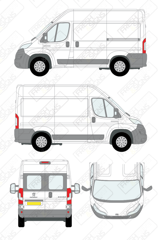 Van Graphics - Peugeot | Boxer | 2014-2025 | Short Wheelbase (L1) | Medium Roof (H2) | Panelled Rear Doors
