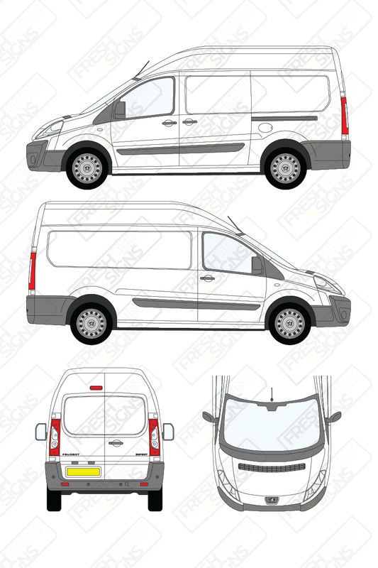 Van Graphics - Peugeot | Expert | 2007-2016 | Long Wheelbase (L2) | High Roof (H2) | Panelled Rear Doors