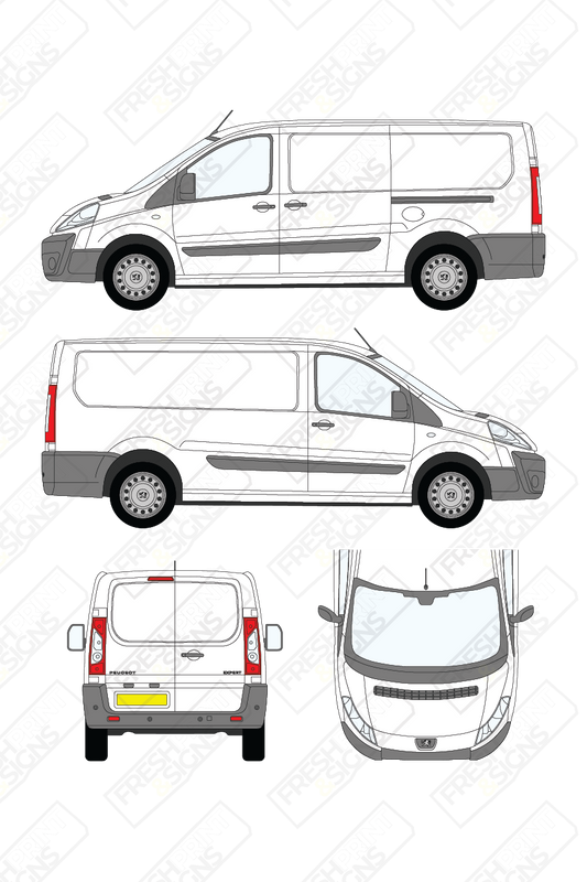 Van Graphics - Peugeot | Expert | 2007-2016 | Long Wheelbase (L2) | Low Roof (H1) | Panelled Rear Doors