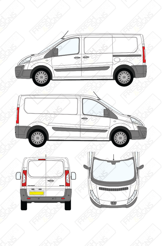 Van Graphics - Peugeot | Expert | 2007-2016 | Short Wheelbase (L1) | Low Roof (H1) | Panelled Rear Doors