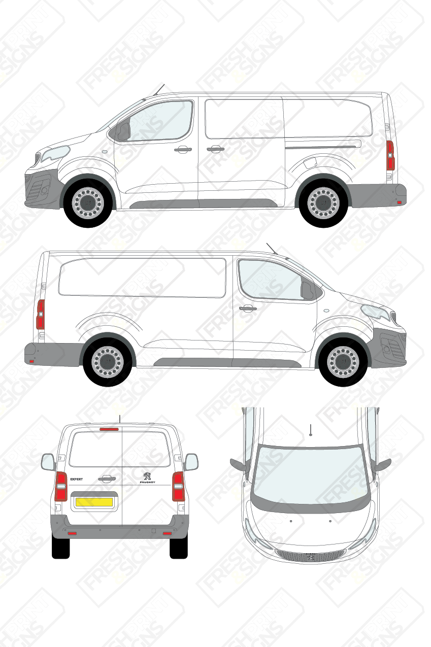 Van Graphics - Peugeot | Expert | 2016-2024 | Long Wheelbase (L3) | Panelled Rear Doors
