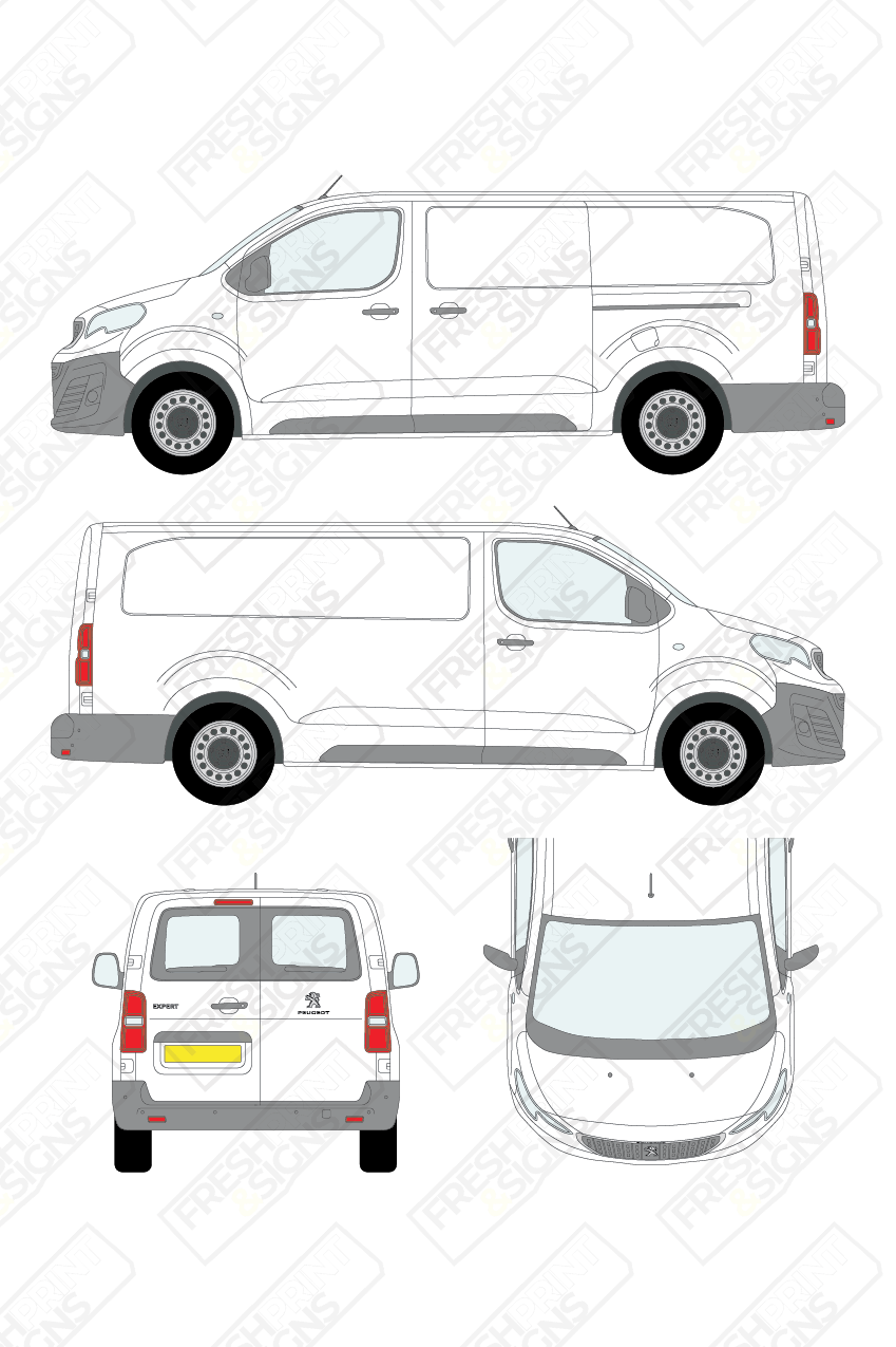 Van Graphics - Peugeot | Expert | 2016-2024 | Long Wheelbase (L3) | With Rear Windows