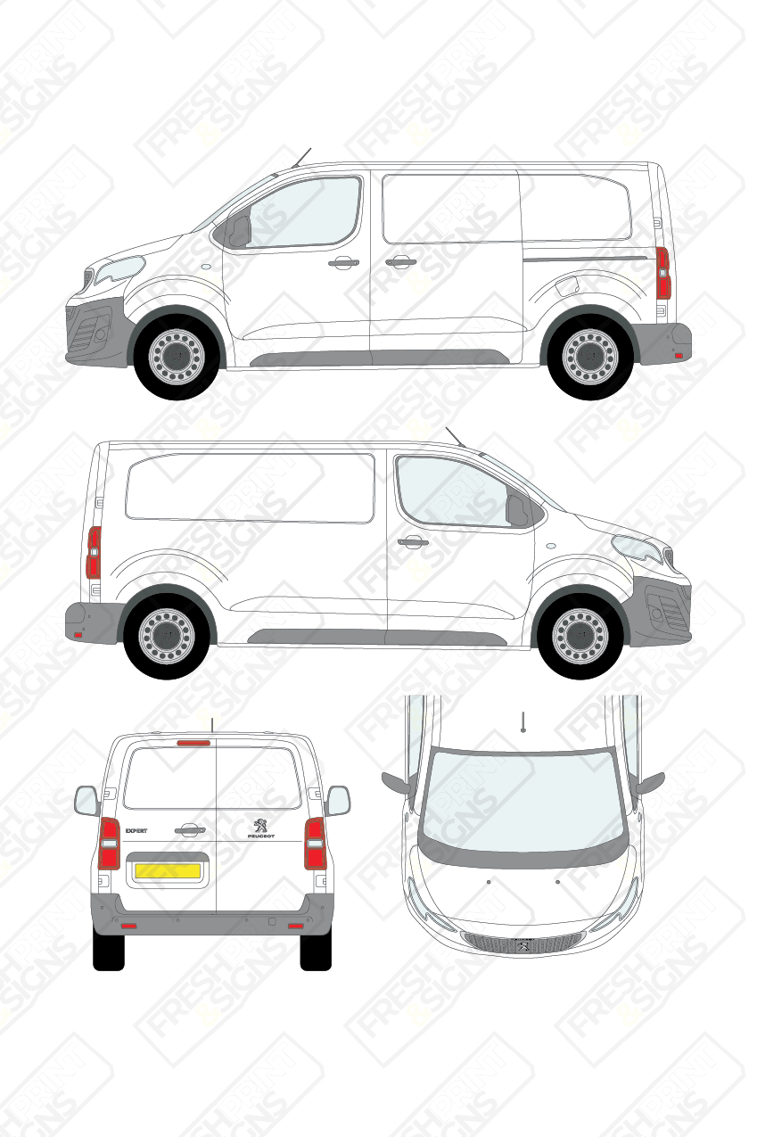Van Graphics - Peugeot | Expert | 2016-2024 | Medium Wheelbase (L2) | Panelled Rear Doors
