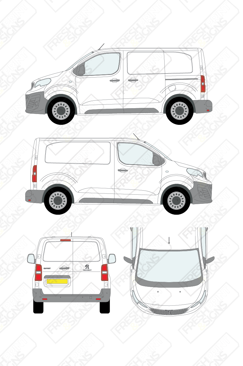 Van Graphics - Peugeot | Expert | 2016-2024 | Short Wheelbase (L1) | Panelled Rear Doors