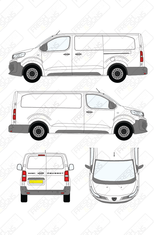 Van Graphics - Peugeot | Expert | 2024-2025 | Long Wheelbase (L2) | Panelled Rear Doors