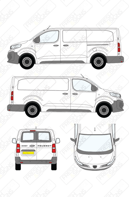 Van Graphics - Peugeot | Expert | 2024-2025 | Long Wheelbase (L2) | With Rear Windows