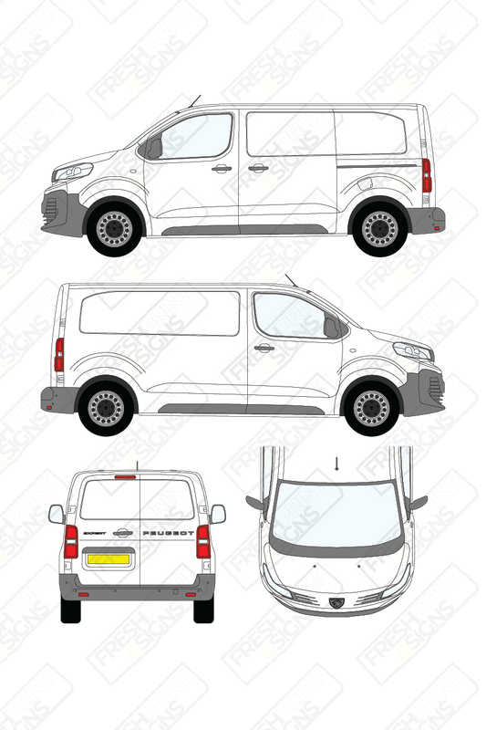 Van Graphics - Peugeot | Expert | 2024-2025 | Short Wheelbase (L1) | Panelled Rear Doors