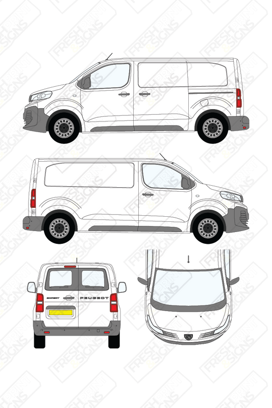 Van Graphics - Peugeot | Expert | 2024-2025 | Short Wheelbase (L1) | With Rear Windows