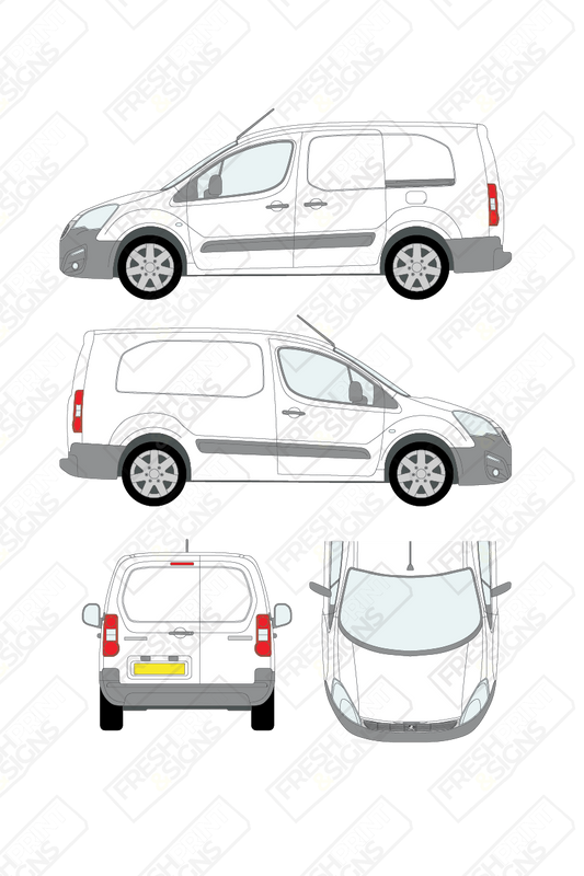 Van Graphics - Peugeot | Partner | 2015-2018 | Medium Wheelbase (L2) | Panelled Rear Doors
