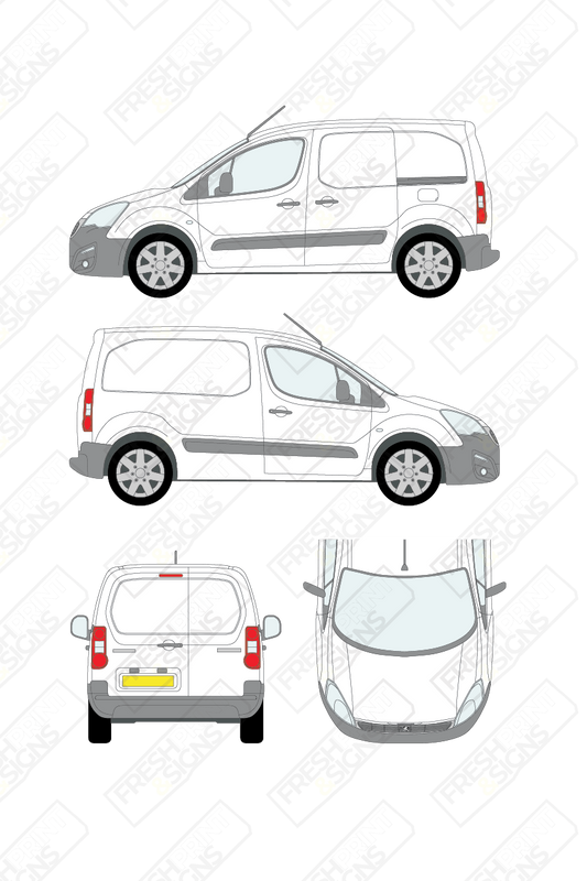 Van Graphics - Peugeot | Partner | 2015-2018 | Short Wheelbase (L1) | Panelled Rear Doors