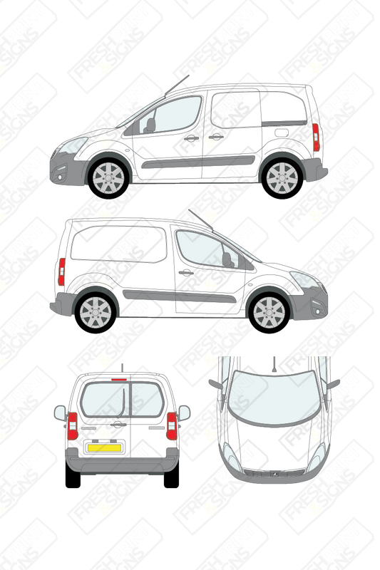 Van Graphics - Peugeot | Partner | 2015-2018 | Short Wheelbase (L1) | With Rear Windows
