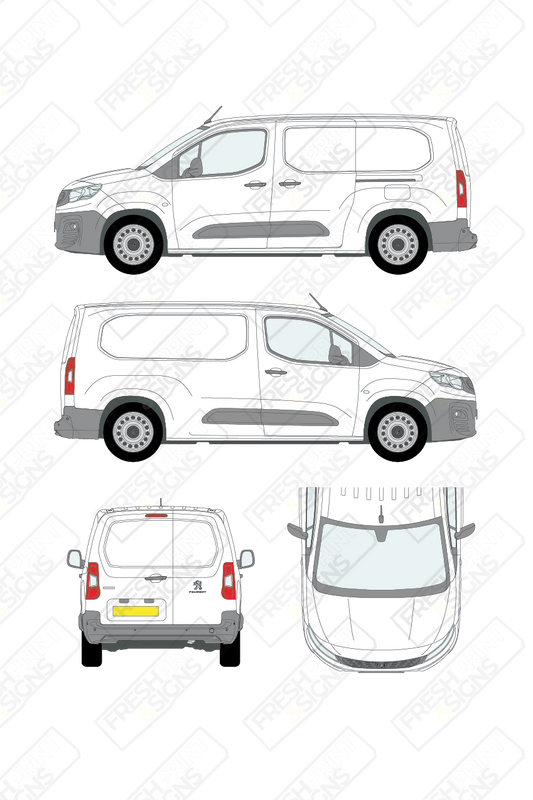 Van Graphics - Peugeot | Partner | 2018-2024 | Medium Wheelbase (L2) | Panelled Rear Doors
