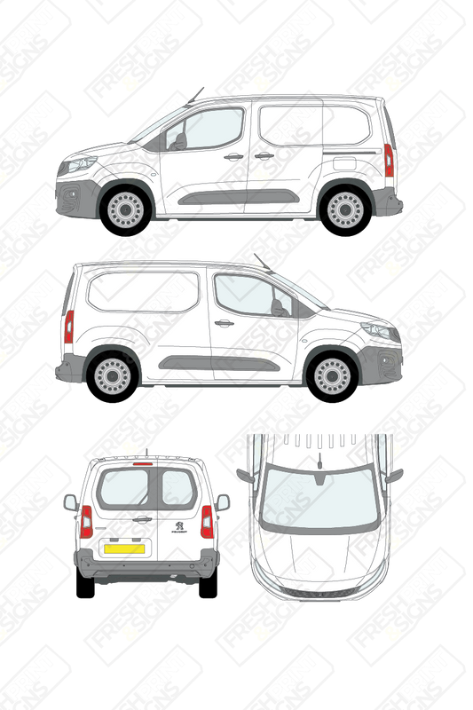 Van Graphics - Peugeot | Partner | 2018-2024 | Short Wheelbase (L1) | With Rear Windows