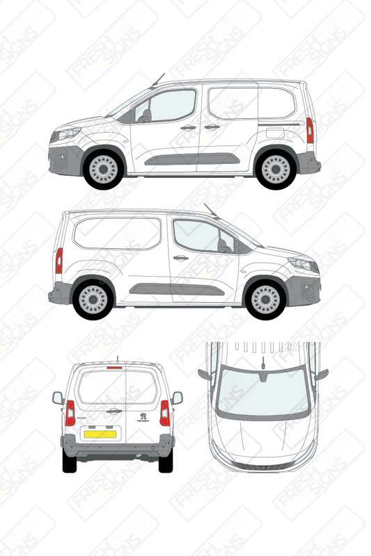 Van Graphics - Peugeot | Partner | 2018-2025 | Short Wheelbase (L1) | Panelled Rear Doors