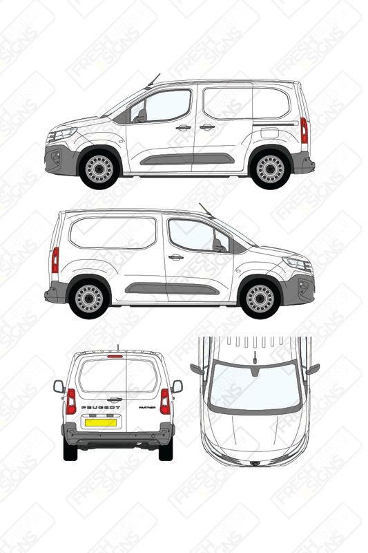 Van Graphics - Peugeot | Partner | 2024-2025 | Short Wheelbase (L1) | Panelled Rear Doors