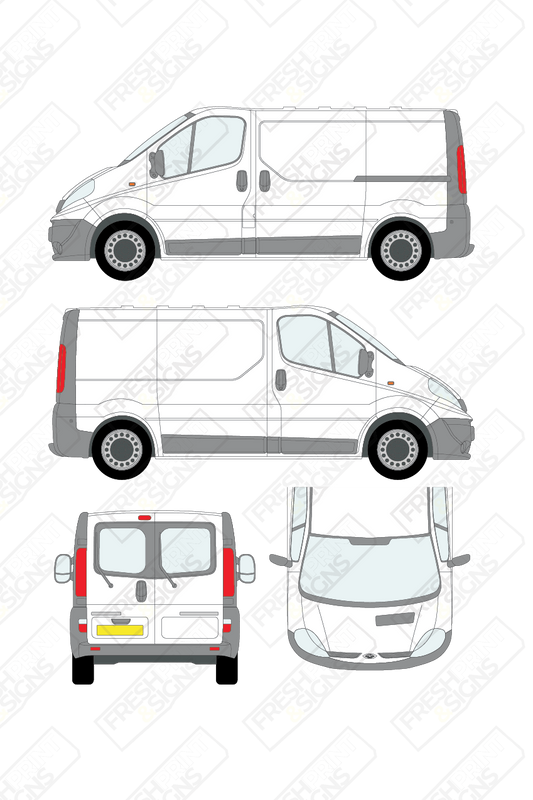 Van Graphics - Renault | Trafic | 2008-2014 | Short Wheelbase (L1) | Low Roof (H1) | With Rear Windows