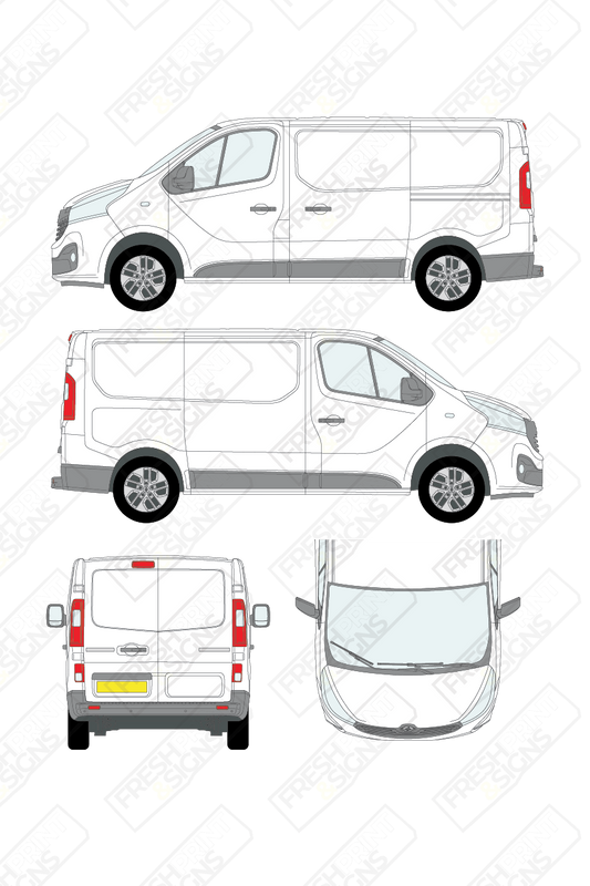 Van Graphics - Renault | Trafic | 2014-2021 | Short Wheelbase (L1) | Low Roof (H1) | Panelled Rear Doors