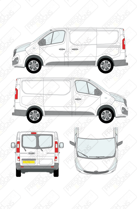 Van Graphics - Renault | Trafic | 2014-2021 | Short Wheelbase (L1) | Low Roof (H1) | With Rear Windows