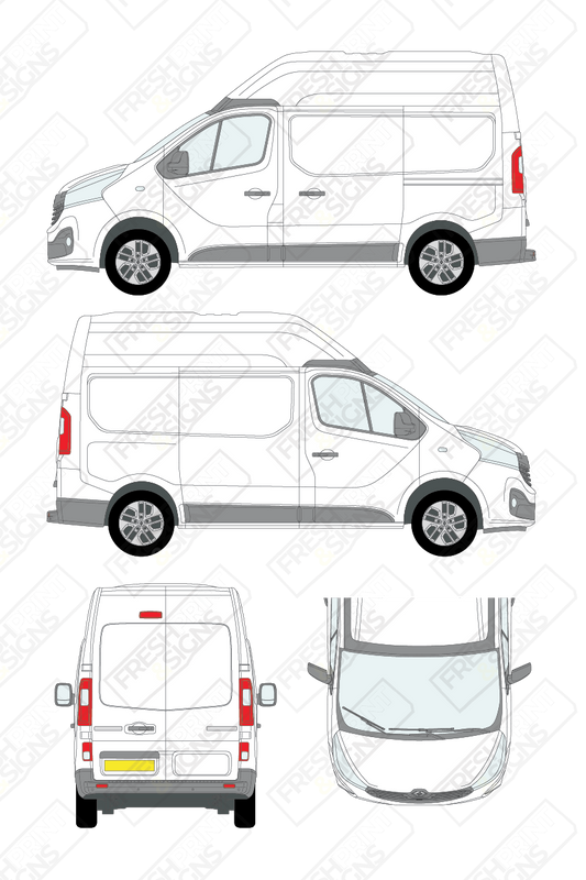 Van Graphics - Renault | Trafic | 2014-2021 | Short Wheelbase (L1) | Medium Roof (H2) | Panelled Rear Doors