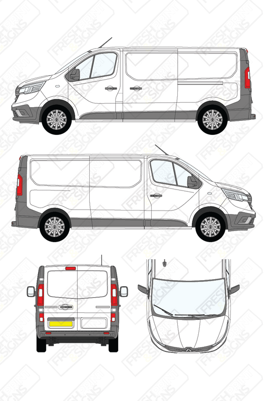 Van Graphics - Renault | Trafic | 2021-2025 | Medium Wheelbase (L2) | Low Roof (H1) | Panelled Rear Doors