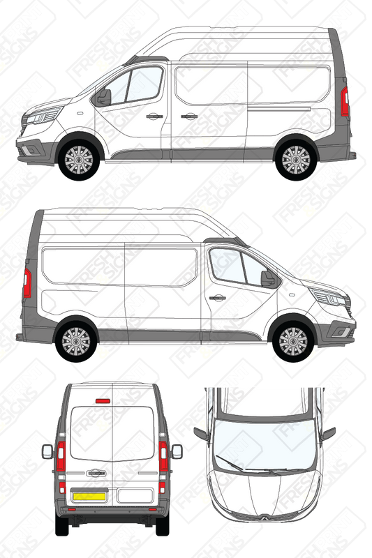 Van Graphics - Renault | Trafic | 2021-2025 | Medium Wheelbase (L2) | Medium Roof (H2) | Panelled Rear Doors