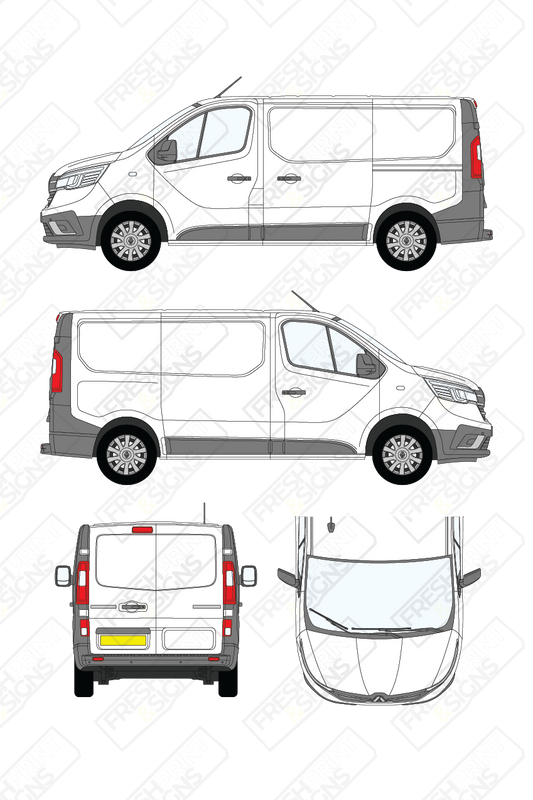 Van Graphics - Renault | Trafic | 2021-2025 | Short Wheelbase (L1) | Low Roof (H1) | Panelled Rear Doors