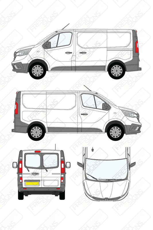 Van Graphics - Renault | Trafic | 2021-2025 | Short Wheelbase (L1) | Low Roof (H1) | With Rear Windows