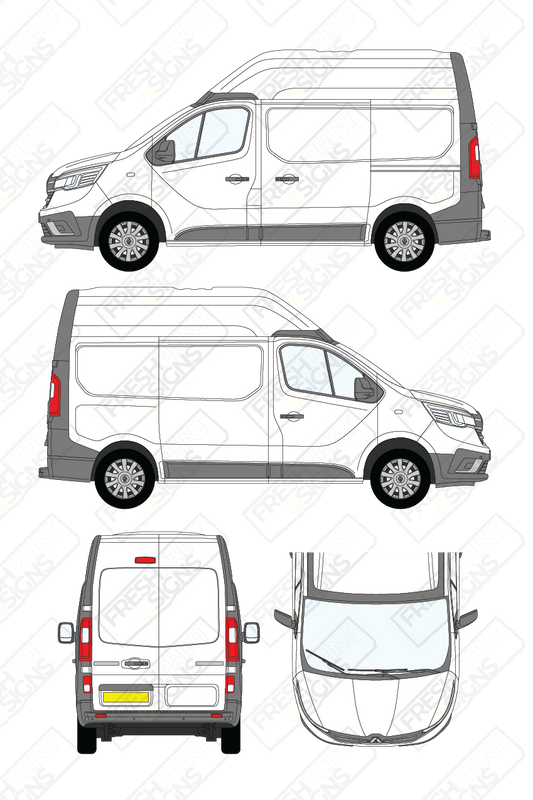 Van Graphics - Renault | Trafic | 2021-2025 | Short Wheelbase (L1) | Medium Roof (H2) | Panelled Rear Doors