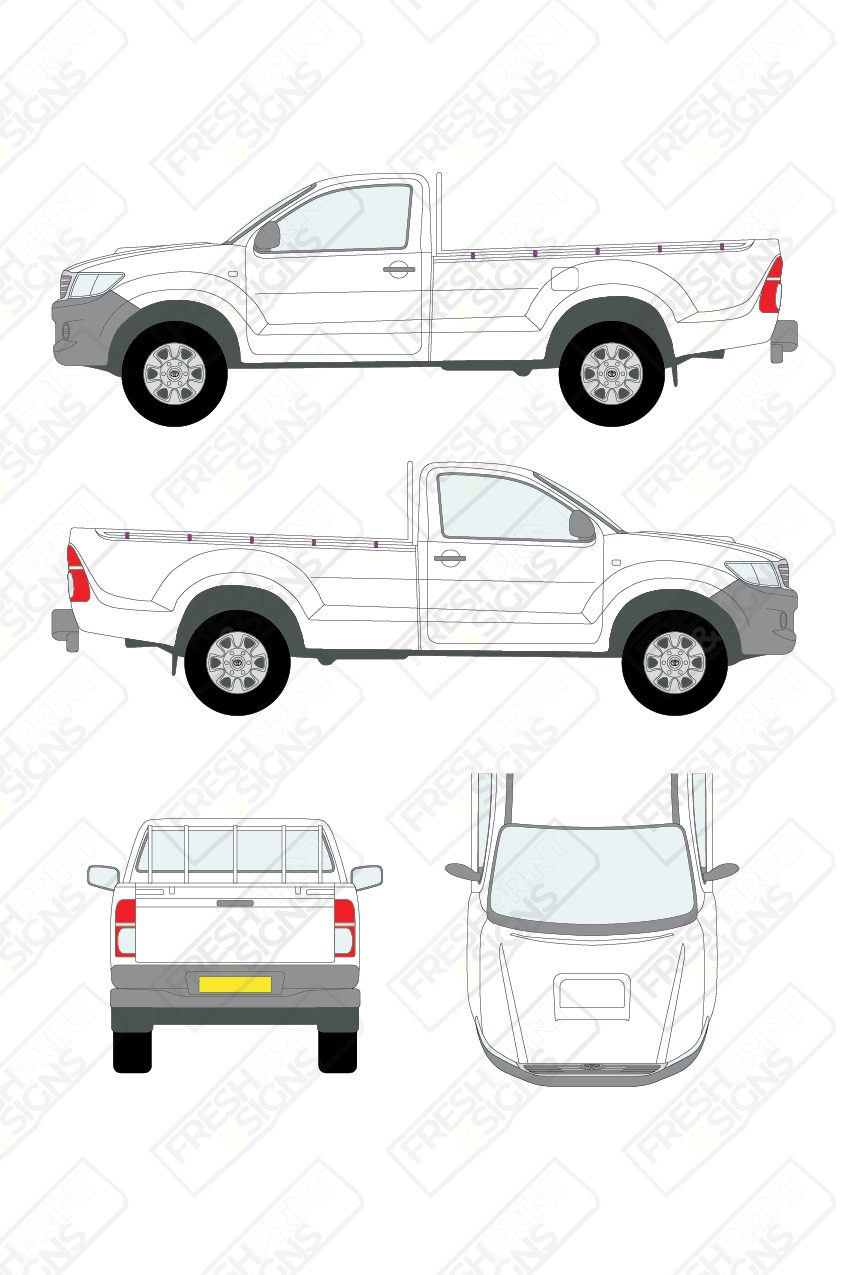 Van Graphics - Toyota | Hi-Lux | 2012-2016 | Standard Cab