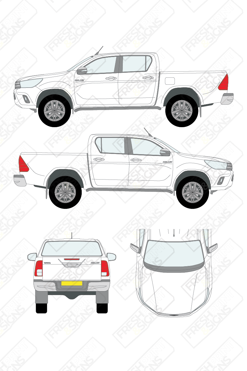 Van Graphics - Toyota | Hi-Lux | 2016-2020 | Double Cab