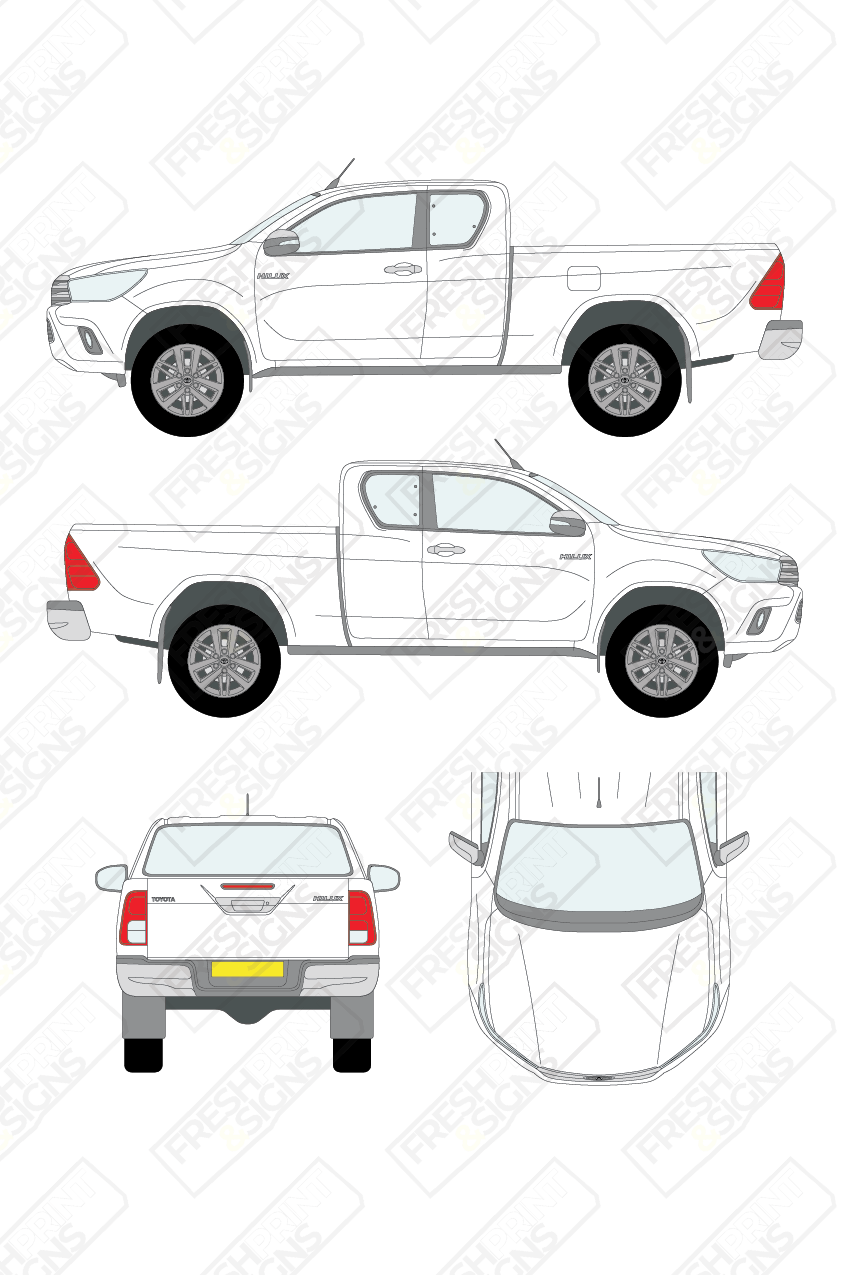 Van Graphics - Toyota | Hi-Lux | 2016-2020 | Extra Cab